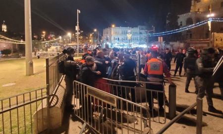 6 اصابات خلال اخلاء قوات الاحتلال لشوارع القدس